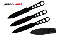 Set of 3 6.5" Throwing Knives (Black)