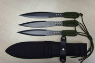 Set of 3 Cord-Wrapped Throwing Knives