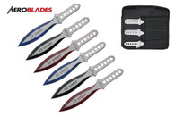 Set of 6 9" Assorted US Spirit Throwing Knives