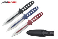 9" 3 pc set two tone throwing knife