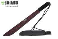 18" red skull blade with black handle