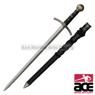 Knights Of Templar Crusader Sword 23" With Black Scabbard