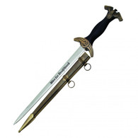 18" Black And Gold WW2 German SA Honor Dagger With Gold Scabbard