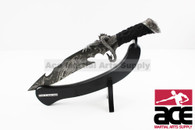 14" Fantasy Blade Imprinted Dragon Dagger Knife with Stand