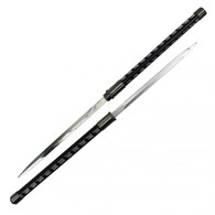 2 in 1 Black Double Bladed Ninja Sword Staff Spear