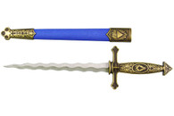 16" Spanish Designed Dagger With Blue Scabbard