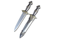 14.5" Roman Dagger With Chrome Scabbard and Gold Finish