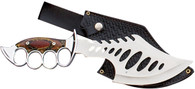 10" Wood Handle Dagger With Finger Holes For Easy Comfort