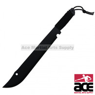 20" Full Tang Black Machete With Cord Wrapped Handle And Black Nylon Sheath