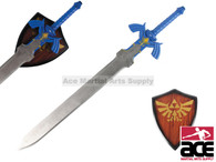 37.5" blue zelda sword with plaque