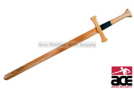 46" Wooden Practice Sword Long With Black Tapped Handle