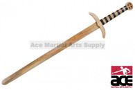 47" Wooden Crusader Sword With Black Tapped Handle