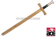 46" Wooden Practice Sword With Black Handle