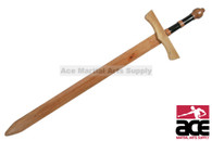 46" Wooden Practice Sword With Black and Red Handle