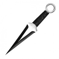 1PC 12 two tone black kunai with cord wrapped handle"