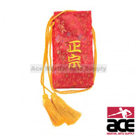 Red Sword Bag With Gold Tassels