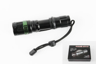 LED Flashlight 230LM, 100M+, 28*105mm, 3 lighting switches.