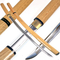 Handmade Carbon Steel Shirasaya Katana Sword