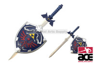 Legend of Zelda Twilight Princess Link Master Sword & Hylian Shield Wall Hanger - Blue