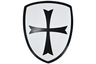 Mini Wooden Shield With Black Crusaders Cross
