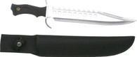 17" Hunting Knife Stainless Steel Rubber Handle Includes Sheath