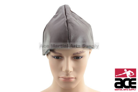 Synthetic leather arming cap / helmet liner. Features inner fur lining. Provides comfort for steel armored helmets. Medium