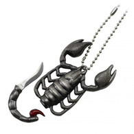 Grey Scorpion Necklace Knife With Hidden Blade