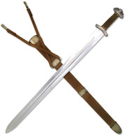 Viking Sword with Leather Scabbard