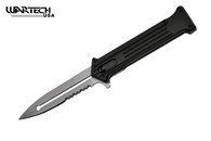 8" Joker Spring Assisted Pocket Knife With Half Serrated Blade - chrome