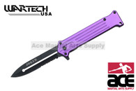 8" Joker Spring Assisted Pocket Knife With Half Serrated Blade (Purple)