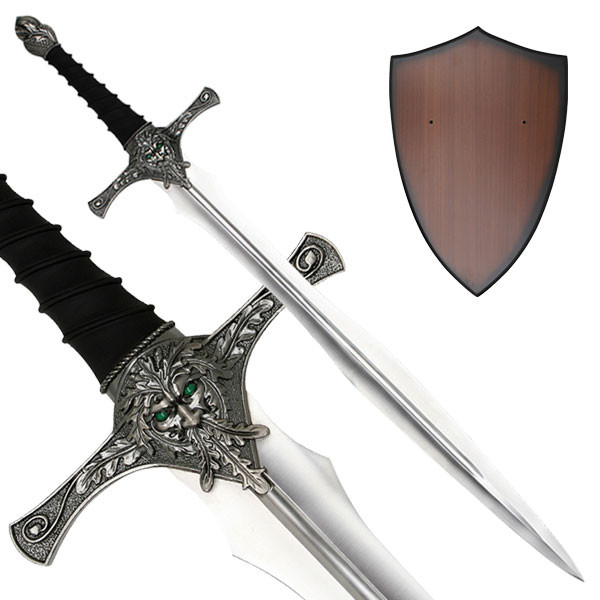 Wizards Medieval Sword of Fury and Might with Fantasy Plaque in Los