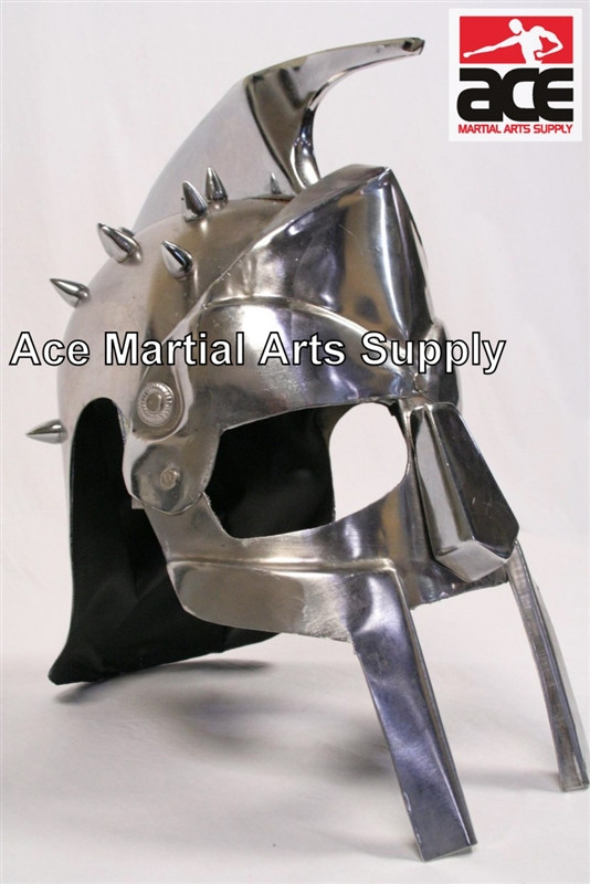 Gladiator Roman Maximus Style Helmet Armor with Spikes Costume W/ Muscle Jacket 