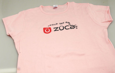 Zuca Pink T-shirt (front) - Check out my ZUCA's