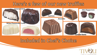 Our chef creates unique flavor profile for our truffles. From white chocolate rasberry cheesecake to very spicy peppers enrobed in dark chocolate we have a flavor for everyone.