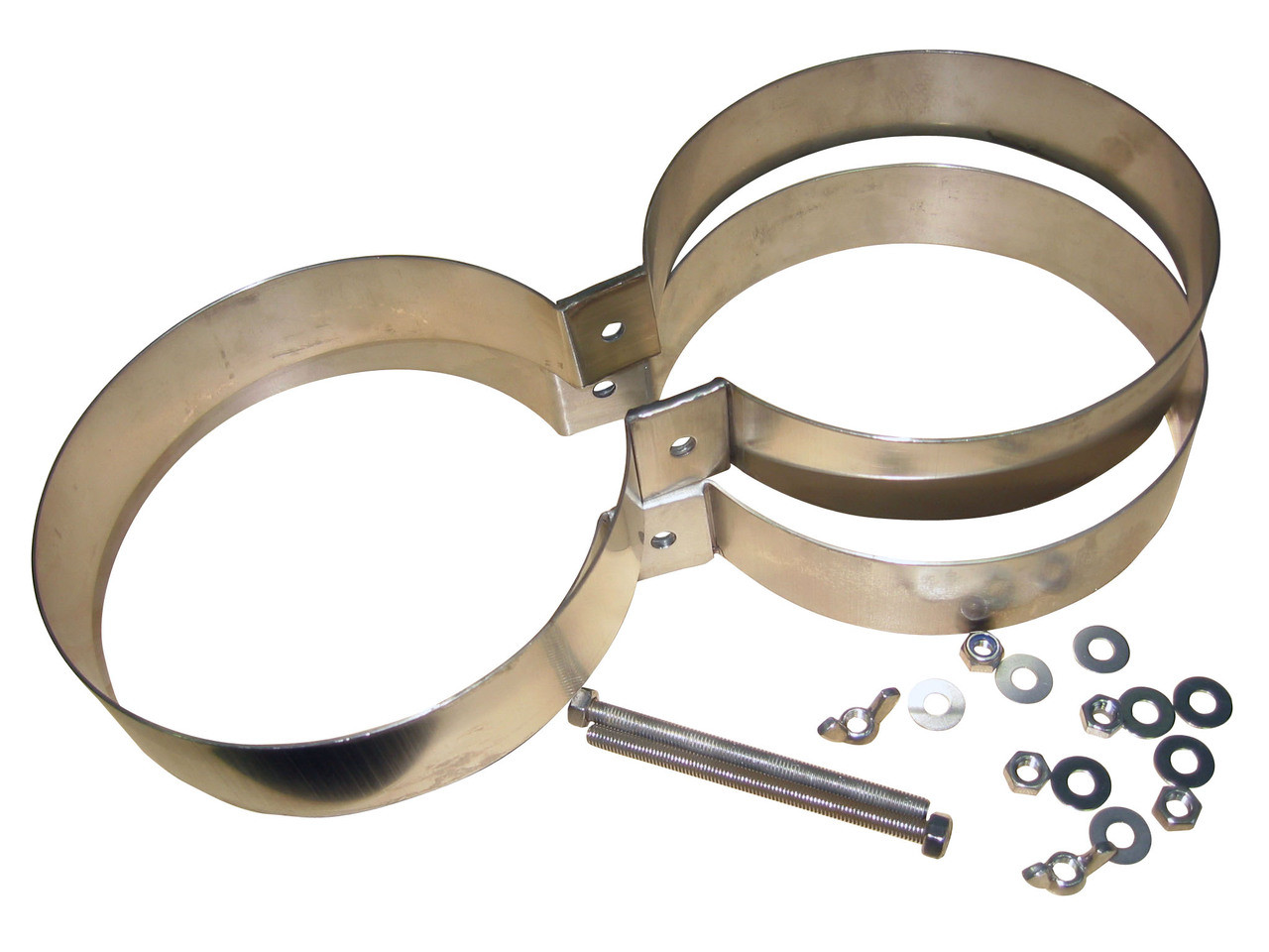 Twin stainless steel tank bands suit most back plates and harness