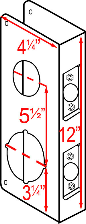 Don Jo 258 Cw Wrap Around 4 1 4 X 12 W 2 3 4 Backset Complete Security Hardware Don Jo 258 Cw Wrap Around 4 1 4 X 12 W 2 3 4 Backset Complete Security Hardware