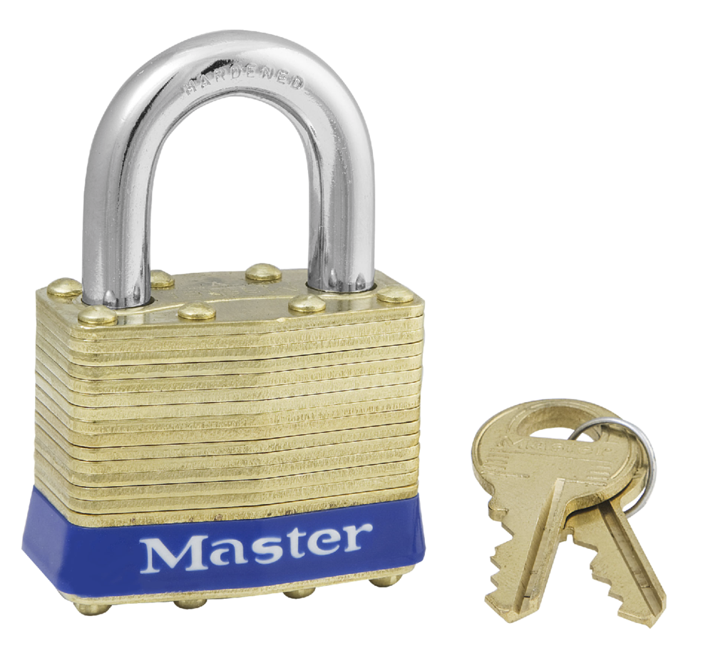 Master Lock No 2 1 3 4in 44mm Wide Laminated Brass Pin Master Lock No 2 1 3 4in 44mm Wide Laminated Brass Pin