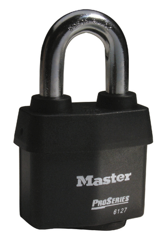 Master Lock No.6127 - 2-5/8in (67mm) Wide ProSeries Weather Tough Laminated Steel Rekeyable Pin Tumbler Padlock
