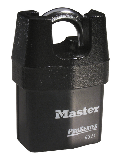 Master Lock No.6321 - 2-1/8in (54mm) Wide ProSeries Shrouded Laminated Steel Rekeyable Pin Tumbler Padlock