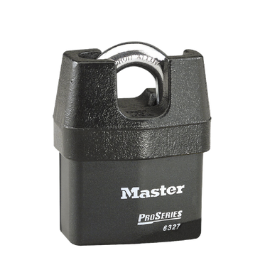 Master Lock No.6327 - 2-5/8in (67mm) Wide ProSeries Shrouded Laminated Steel Rekeyable Pin Tumbler Padlock