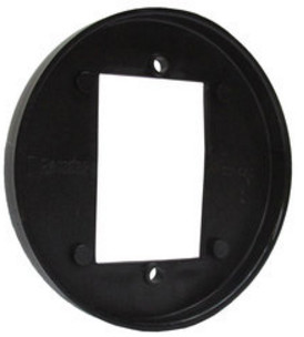 Camden CM570B SURFACE ROUND, Shallow Depth, Flame and Impact resistant black polymer