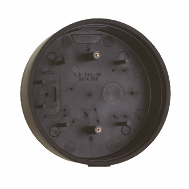 Camden CM-69S SURFACE, ROUND Standard Depth, provision for wireless. Flame and impact resistant black polymer 