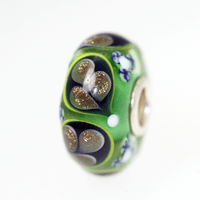 Green and Glitter Bead