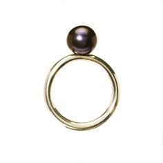 real black pearl ring