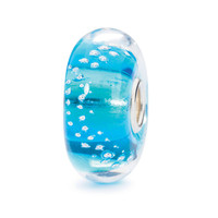 Silver Trace Bead,Turquoise Glass Trollbeads