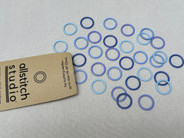 Lavender Palette Stitch Marker, XL coated metal - set of 32