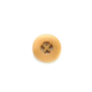 Honey Tan Rounded Center Cross Round Corozo 20MM