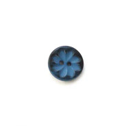 Steel Blue Groovy Flower 15MM