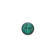 Plastic Green Striations Round - 15MM