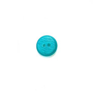 Plastic Teal Striations Round - 15MM